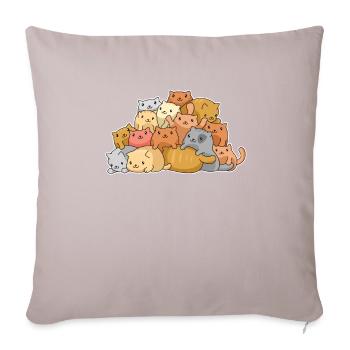 Cat Rental Cat Domestic Cat - Sofa pillowcase 17,3'' x 17,3'' (45 x 45 cm) - light taupe - Front
