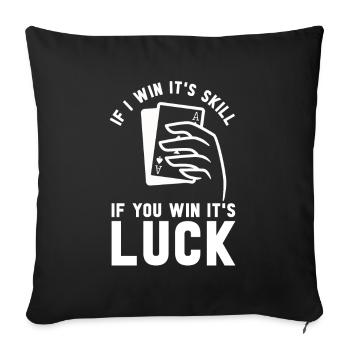 Poker Poker Player Texas Holdem - Sofa pillowcase 17,3'' x 17,3'' (45 x 45 cm) - black - Front