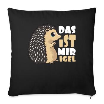 Igel - Sofakissenbezug 45 x 45 cm - Schwarz - Vorne