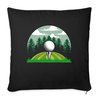 Golf Golfer Golfer Golfer Golf Course - Sofa pillowcase 17,3'' x 17,3'' (45 x 45 cm) - black - Front
