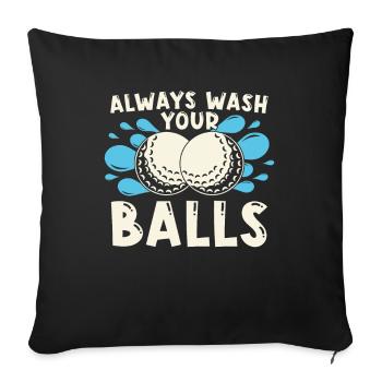 Golf Golfer Golfer Golfer Golf Course - Sofa pillowcase 17,3'' x 17,3'' (45 x 45 cm) - black - Front