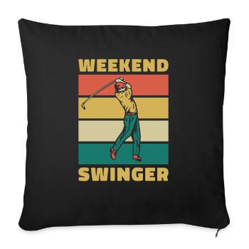 Golf Golfer Golfer Golfer Golf Course - Sofa pillowcase 17,3'' x 17,3'' (45 x 45 cm) - black - Front