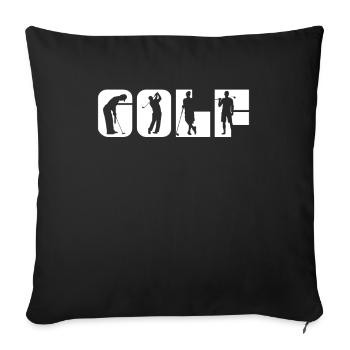 Golf Golfer Golfer Golfer Golf Course - Sofa pillowcase 17,3'' x 17,3'' (45 x 45 cm) - black - Front