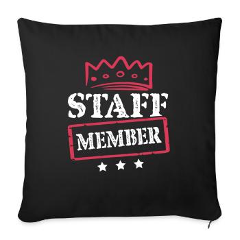 Staff Members - Sofa pillowcase 17,3'' x 17,3'' (45 x 45 cm) - black - Front