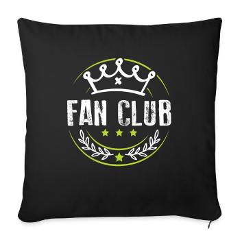 Fan Club - Sofa pillowcase 17,3'' x 17,3'' (45 x 45 cm) - black - Front