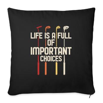 Golf Golfer Golfer Golfer Golf Course - Sofa pillowcase 17,3'' x 17,3'' (45 x 45 cm) - black - Front