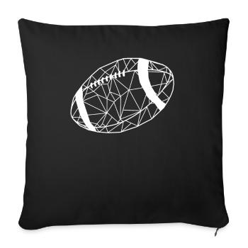 Rugby - Sofa pillowcase 17,3'' x 17,3'' (45 x 45 cm) - black - Front