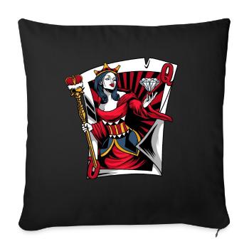 Poker Poker Player Texas Holdem - Sofa pillowcase 17,3'' x 17,3'' (45 x 45 cm) - black - Front