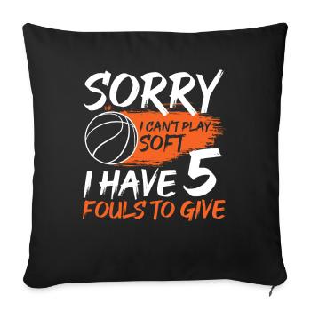 Basketball Basketballer - Sofa pillowcase 17,3'' x 17,3'' (45 x 45 cm) - black - Front