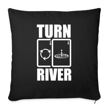 Poker Poker Player Texas Holdem - Sofa pillowcase 17,3'' x 17,3'' (45 x 45 cm) - black - Front