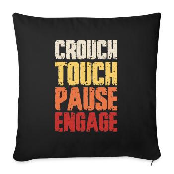 Rugby - Sofa pillowcase 17,3'' x 17,3'' (45 x 45 cm) - black - Front
