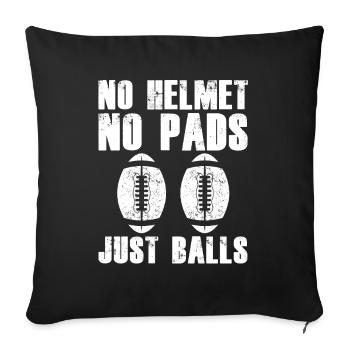 Rugby - Sofa pillowcase 17,3'' x 17,3'' (45 x 45 cm) - black - Front