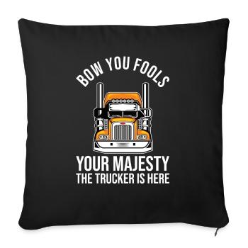 Chauffeurs routiers routiers - Housse de coussin décorative 45 x 45 cm - noir - Devant
