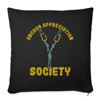 Retro Climbing Mountain Sports Vintage Climber - Sofa pillowcase 17,3'' x 17,3'' (45 x 45 cm) - black - Front