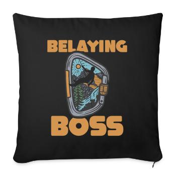 Climbing Mountaineering Climbers - Sofa pillowcase 17,3'' x 17,3'' (45 x 45 cm) - black - Front