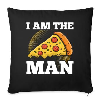 Pizza Drôle Pizza Fast Food Amateurs - Housse de coussin décorative 45 x 45 cm - noir - Devant
