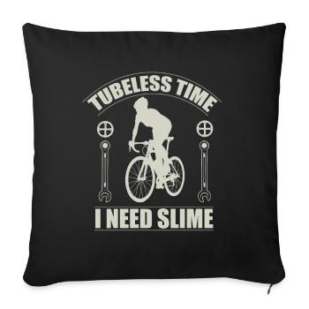 Vélo de route Vélo de route Cyclisme Cycliste - Housse de coussin décorative 45 x 45 cm - noir - Devant