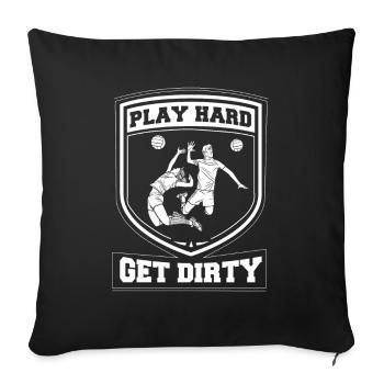 Volleyball Beach Volleyball - Sofa pillowcase 17,3'' x 17,3'' (45 x 45 cm) - black - Front