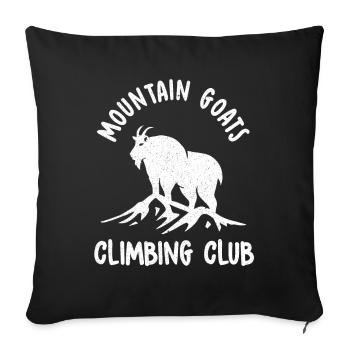 Climbing Mountaineering Climbers - Sofa pillowcase 17,3'' x 17,3'' (45 x 45 cm) - black - Front