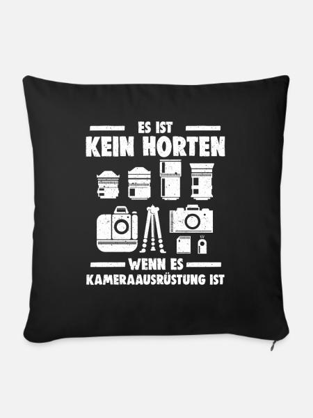 Fotograf Fotografie Kamera - Sofakissenbezug 45 x 45 cm - Schwarz