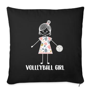 Volleyball Beach Volleyball - Sofa pillowcase 17,3'' x 17,3'' (45 x 45 cm) - black - Front