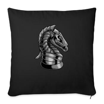 Chess chess piece - Sofa pillowcase 17,3'' x 17,3'' (45 x 45 cm) - black - Front