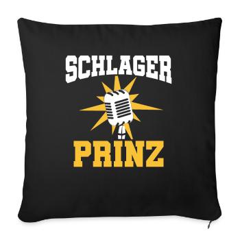 Schlager Prinz Deutscher Schlager Volksmusik - Sofakissenbezug 45 x 45 cm - Schwarz - Vorne