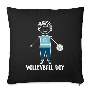 Volleyball Beach Volleyball - Sofa pillowcase 17,3'' x 17,3'' (45 x 45 cm) - black - Front