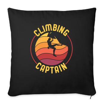 Climbing Mountaineering Climbers - Sofa pillowcase 17,3'' x 17,3'' (45 x 45 cm) - black - Front