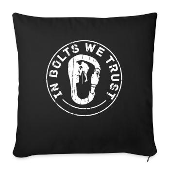 Climbing Mountaineering Climbers - Sofa pillowcase 17,3'' x 17,3'' (45 x 45 cm) - black - Front