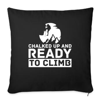 Climbing Mountaineering Climbers - Sofa pillowcase 17,3'' x 17,3'' (45 x 45 cm) - black - Front