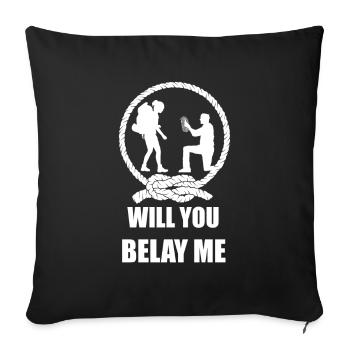 Climbing Mountaineering Climbers - Sofa pillowcase 17,3'' x 17,3'' (45 x 45 cm) - black - Front