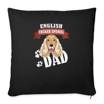 Deutsch Cocker Spaniel Dad, Dog Dad - Sofa pillowcase 17,3'' x 17,3'' (45 x 45 cm) - black - Front