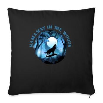 Wolf - Sofa pillowcase 17,3'' x 17,3'' (45 x 45 cm) - black - Front