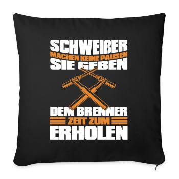 Welder Metalworker Welding Metal Construction - Sofa pillowcase 17,3'' x 17,3'' (45 x 45 cm) - black - Front