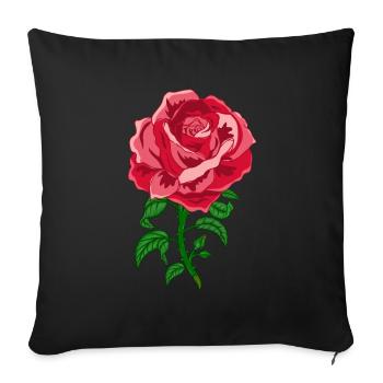 Rose Roses Rose Garden Jardinier - Housse de coussin décorative 45 x 45 cm - noir - Devant