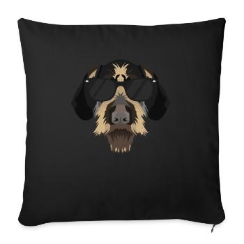 Mes cheveux en fil de fer allemand sont les plus cool - Housse de coussin décorative 45 x 45 cm - noir - Devant