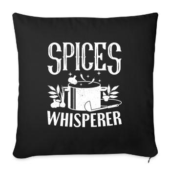 Kitchen Spices Whisperer Cook Chef - Sofa pillowcase 17,3'' x 17,3'' (45 x 45 cm) - black - Front