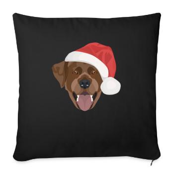 Noël du Labrador - Housse de coussin décorative 45 x 45 cm - noir - Devant