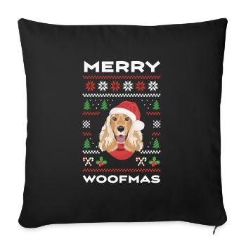 Deutsch Cocker Épagneul Noël - Housse de coussin décorative 45 x 45 cm - noir - Devant
