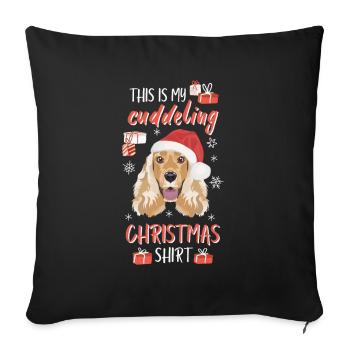 Deutsch Cocker Épagneul Noël - Housse de coussin décorative 45 x 45 cm - noir - Devant