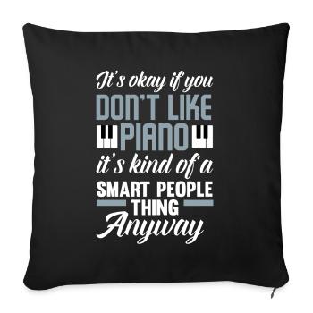 Funny Piano Player Piano Piano Pianist - Sofa pillowcase 17,3'' x 17,3'' (45 x 45 cm) - black - Front