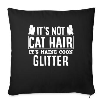 Maine Coon Cat - Sofa pillowcase 17,3'' x 17,3'' (45 x 45 cm) - black - Front
