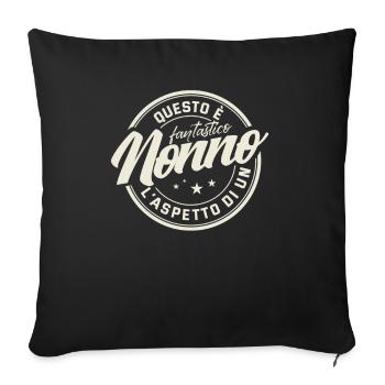 Nonno regalo per la festa del Papà - Sofakissenbezug 45 x 45 cm - Schwarz - Vorne