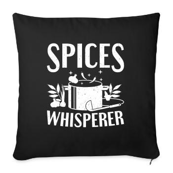Kitchen Spices Whisperer Cook Chef - Sofa pillowcase 17,3'' x 17,3'' (45 x 45 cm) - black - Front