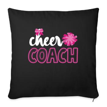 Cheer Coach - Cheer Cheerleader Gift - Sofa pillowcase 17,3'' x 17,3'' (45 x 45 cm) - black - Front