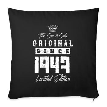 1947 limited edition - Sofa pillowcase 17,3'' x 17,3'' (45 x 45 cm) - black - Front