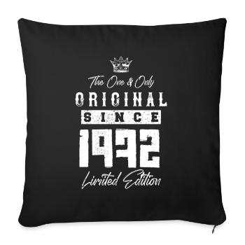 Édition limitée 1972 - Housse de coussin décorative 45 x 45 cm - noir - Devant