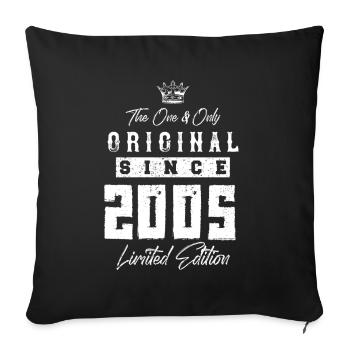 2005 limited edition - Sofa pillowcase 17,3'' x 17,3'' (45 x 45 cm) - black - Front