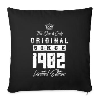 Édition limitée 1982 - Housse de coussin décorative 45 x 45 cm - noir - Devant